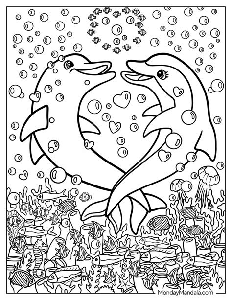 Lisa Frank Hearts Coloring Page