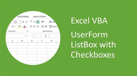 Listbox Checkbox VBA Example 1