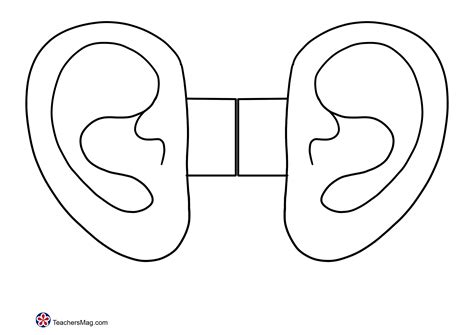 A listening ears template for classroom use