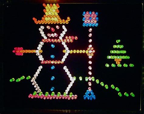 Lite Brite Snowman Template