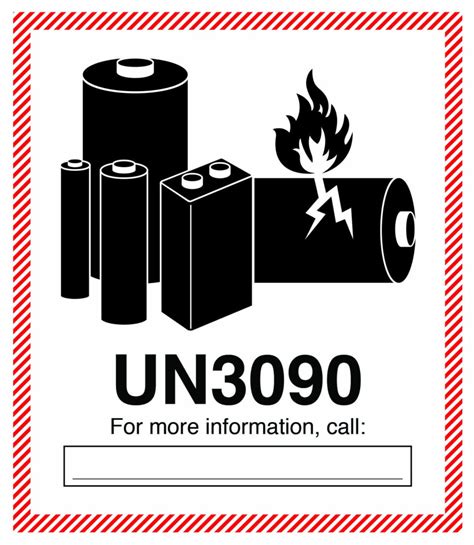 Lithium Battery Compliance Labels Example 6