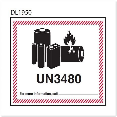 Lithium Battery Shipping Labels Example 5