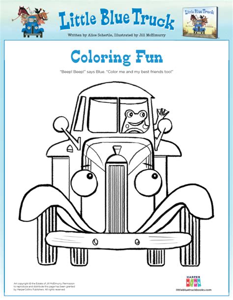 Little Blue Truck Coloring Pages