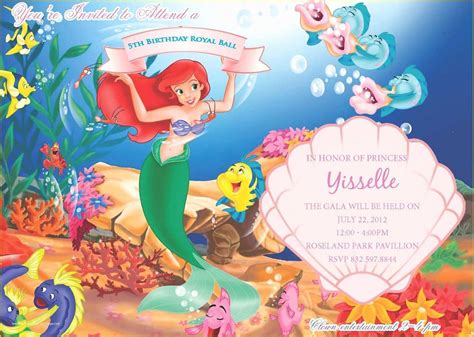 Little Mermaid Invitation Template 9