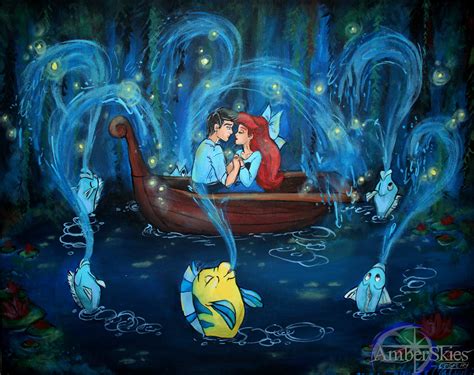 Ariel and Prince Eric's Kiss Coloring Page