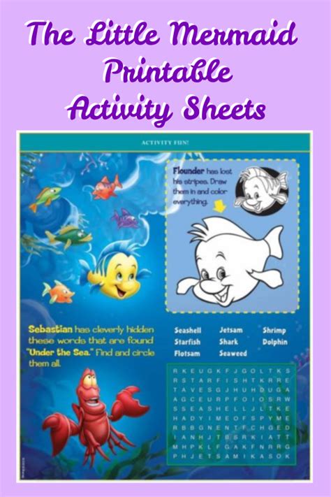 Little Mermaid Printable Activities