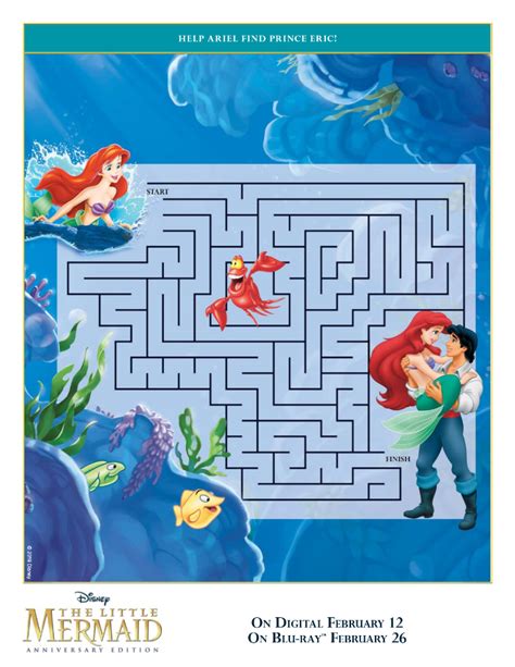 Little Mermaid Printable Mazes