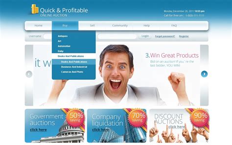 live auction website template designs