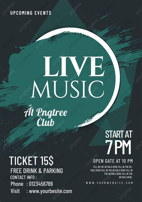 Live Music Flyer Template Free Download