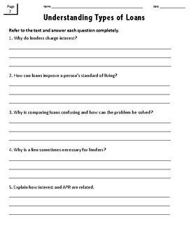 Loan Worksheet Image 1