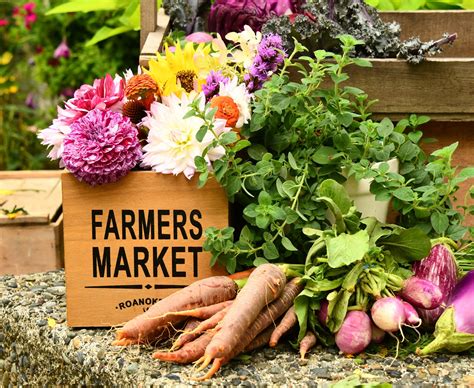 Locally grown produce at a farmer's market