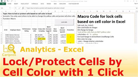 Lock Cells using VBA Macros