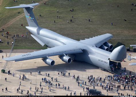 The Lockheed C-5M Super Galaxy on a runway