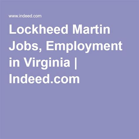 Lockheed Martin employment in Virginia