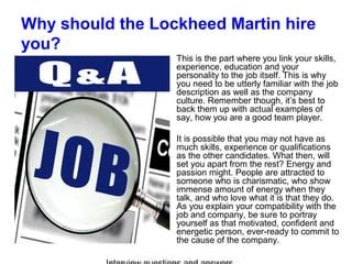 Lockheed Martin Interview Tips and Advice