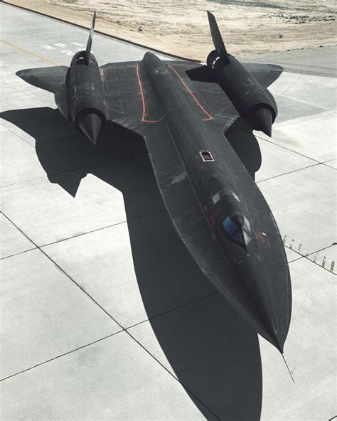 The SR-71 Blackbird, a supersonic reconnaissance plane developed by the Skunk Works