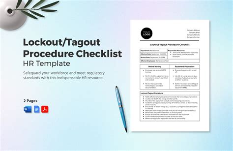 Lockout/Tagout Checklist Template