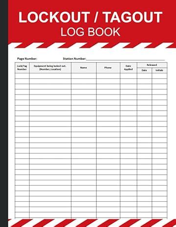 Lockout Tagout Log Sheet