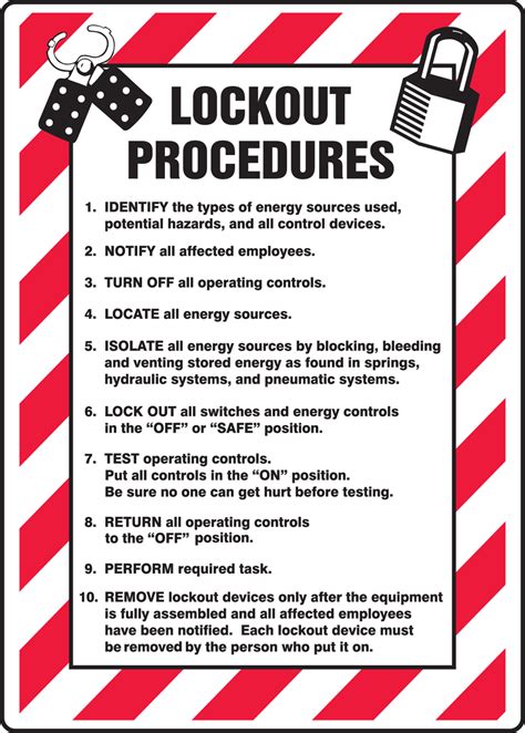 Example of a LOTO Procedure Template in Excel