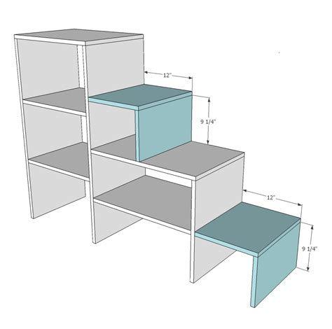 Loft Bed Plans with Stairs and Storage