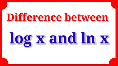 LOG vs LN function