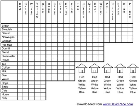 Logic Grid Puzzle 5