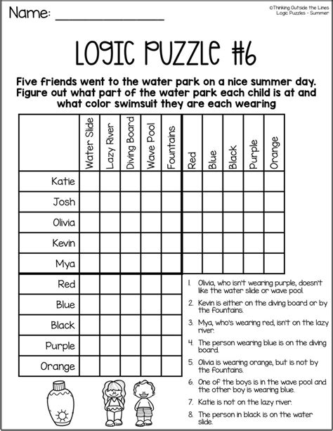 Logic Grid Puzzle 7