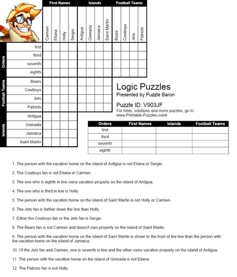 Logic Grid Puzzle 5