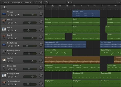 Logic Pro X MIDI and Audio Regions