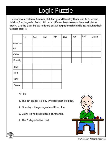 A person printing out logic puzzles