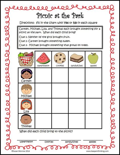 Logic Puzzles for Kids Diagrams