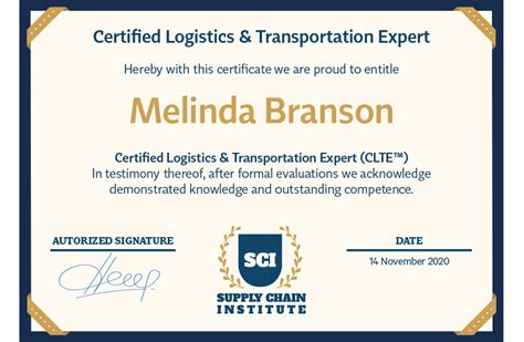 Logistics Certification