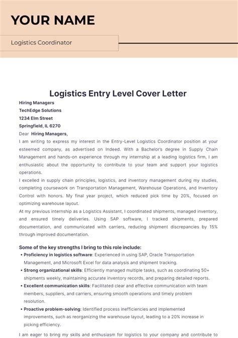 Logistics entry-level positions