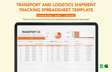 Logistics Template in Excel