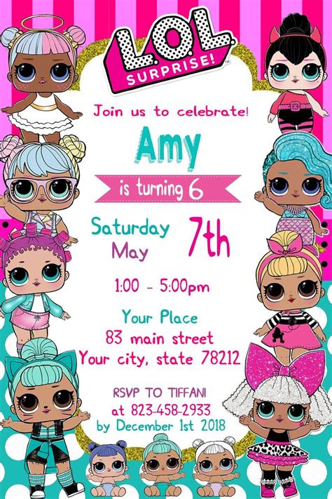 Lol Birthday Invitation Template Design 2