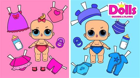 Printable Lol Doll paper dolls for creative play