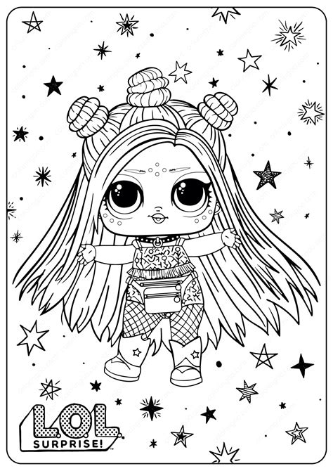 LOL Hair Coloring Pages for Kids