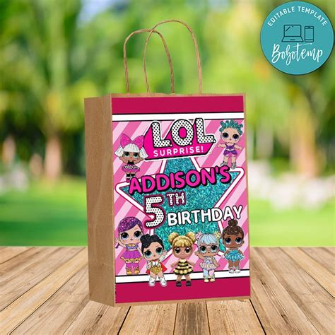 Lol Surprise Dolls Gift Tags Templates