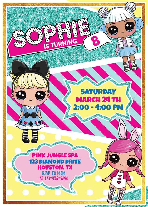 Lol Surprise Dolls Party Decorations Templates