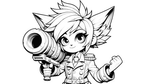 Tristana coloring page