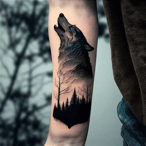 Description of lone wolf tattoo designs