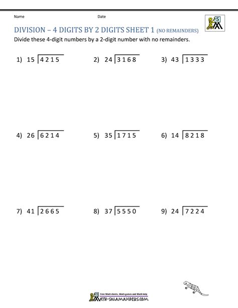 Long Division Activity