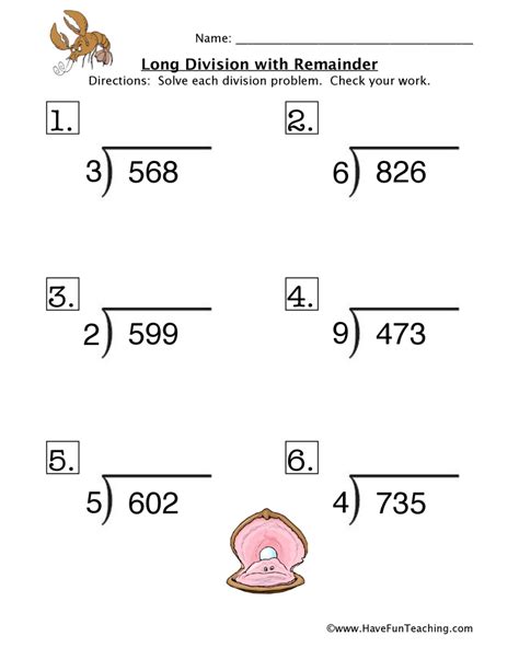 Long Division with Remainders