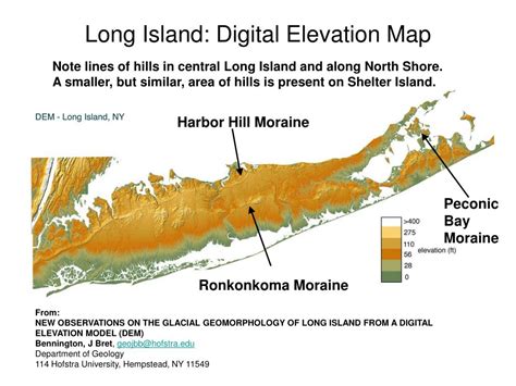 Long Island Elevation Map