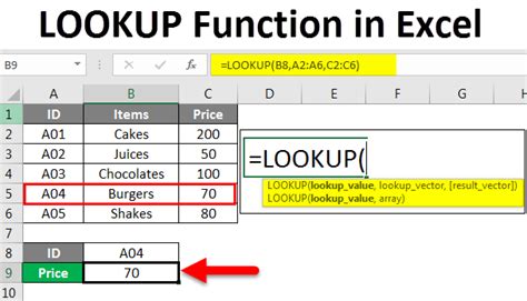 Lookup Function Result