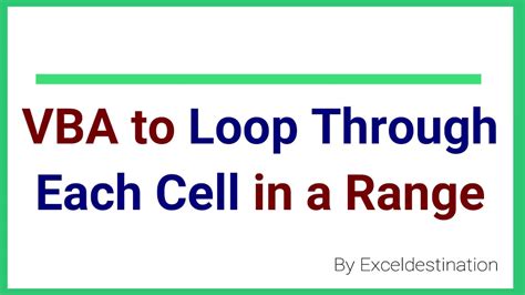 Loop Through Cells