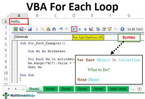 Excel VBA For Each Loop