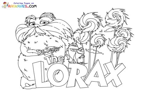 Lorax birthday coloring page