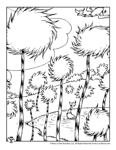 Lorax coloring pages for kids