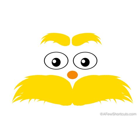 Lorax Eyebrow Template